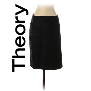 THEORY BLACK VIRGIN WOOL PENCIL SKIRT IN SIZE 2